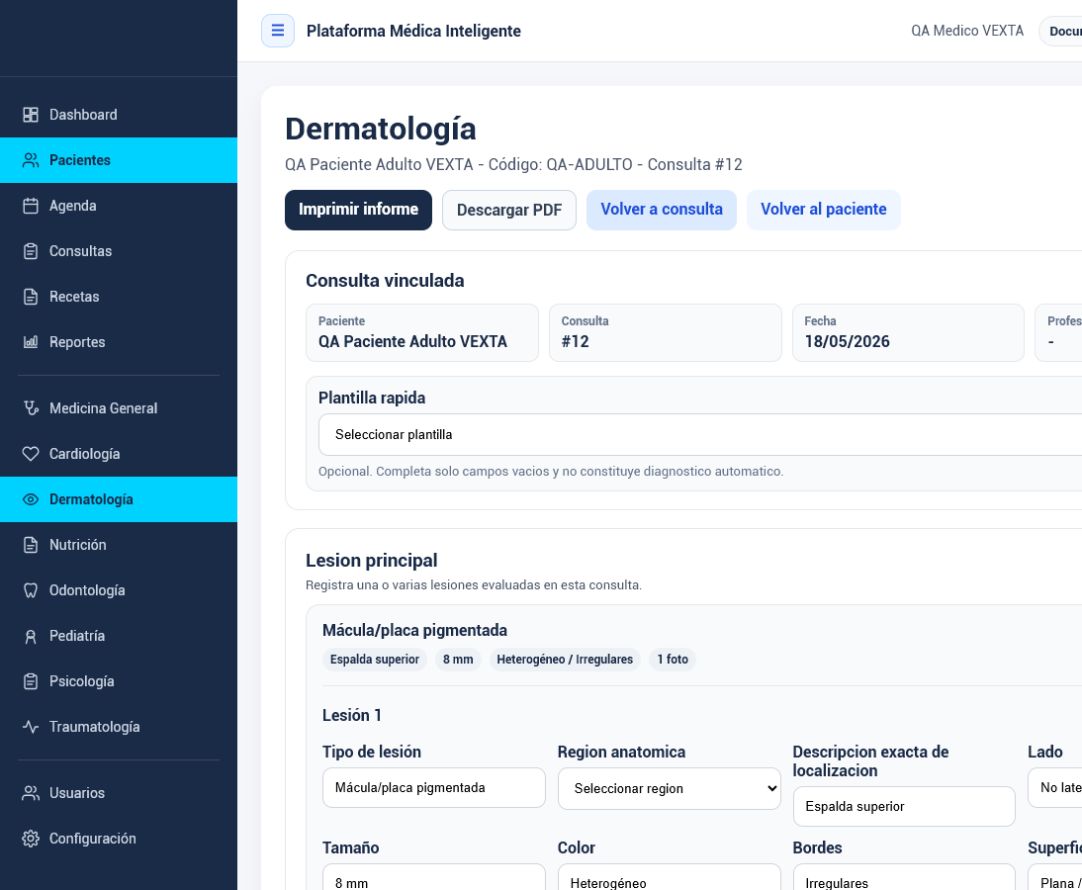 Registro de lesiones